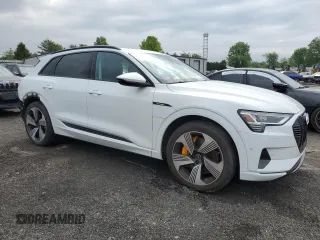 2023 Audi e-tron Premium Plus with VIN WA1LAAGE4PB003588, listed as a Copart auction lot 56502595 with 13,866 mi miles and Salvage title. Bid and sale history available at DreamBid. Image 4.