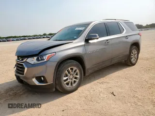 2021 Chevrolet Traverse LT Cloth with VIN 1GNERGKW4MJ132546, listed as a Copart auction lot 59112445 with 46,537 mi miles and Salvage title. Bid and sale history available at DreamBid. Image 1.