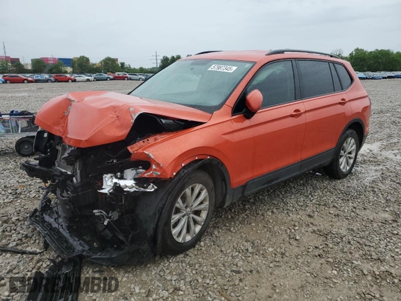 2019 Volkswagen Tiguan S with VIN 3VV0B7AX4KM004472, listed as a Copart auction lot 57987345 with Not provided miles and Salvage title. Bid and sale history available at DreamBid. Image 1.