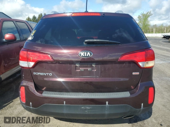 2014 Kia Sorento LX with VIN 5XYKT3A69EG452048, listed as a Copart auction lot 56051085 with 224,618 mi miles and Clean Title. Bid and sale history available at DreamBid. Image 6.