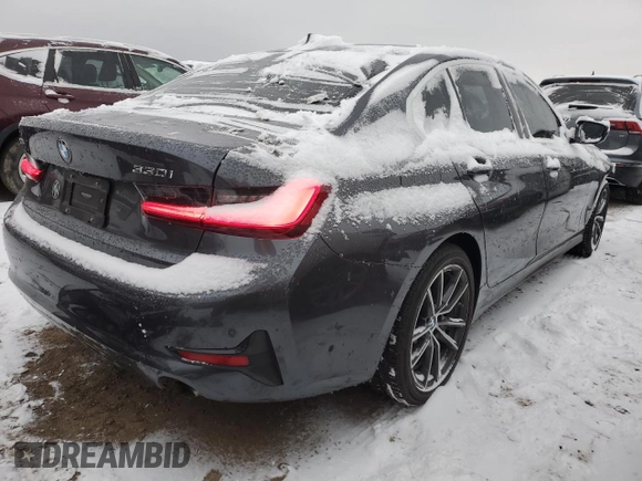 2019 BMW 3 Series 330i xDrive with VIN 3MW5R7J52K8A05155, listed as a Copart auction lot 88263325 with 97,201 mi miles and Salvage Title. Bid and sale history available at DreamBid. Image 3.