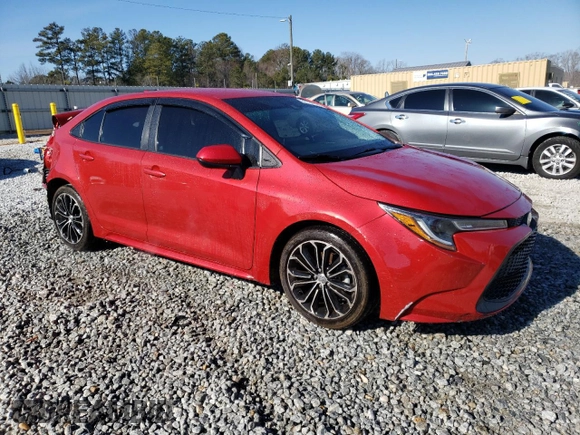 2020 Toyota Corolla LE with VIN 5YFEPRAE4LP086956, listed as a Copart auction lot 87750105 with 83,822 mi miles and Salvage Title. Bid and sale history available at carsss.com. Image 4.