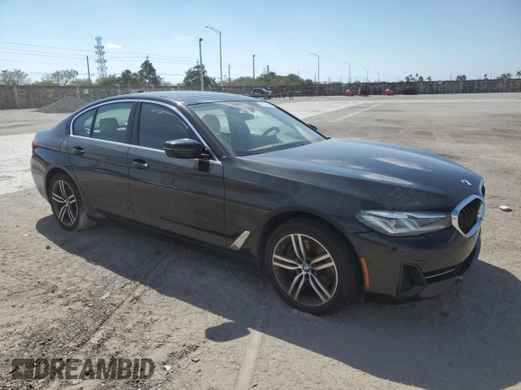 2021 BMW 5 Series 540i with VIN WBA53BJ06MWW96533, listed as a Copart auction lot 48283535 with 65,016 mi miles and Salvage Title. Bid and sale history available at DreamBid. Image 4.