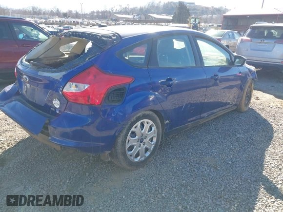 2012 Ford Focus SE with VIN 1FAHP3K25CL243066, listed as a IAAI auction lot 41199428 with Not Provided miles and . Bid and sale history available at carsss.com. Image 4.