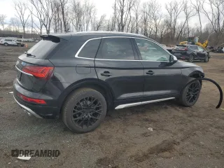 2021 Audi SQ5 Premium Plus with VIN WA1B4AFY9M2022325, listed as a Copart auction lot 50020205 with 57,836 mi miles and Salvage Title. Bid and sale history available at carsss.com. Image 3.