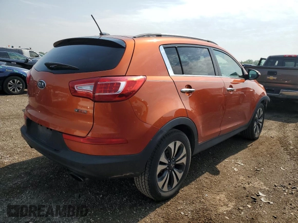 2011 Kia Sportage SX with VIN KNDPC3A63B7169255, listed as a Copart auction lot 60174855 with 121,236 mi miles and Salvage title. Bid and sale history available at DreamBid. Image 3.