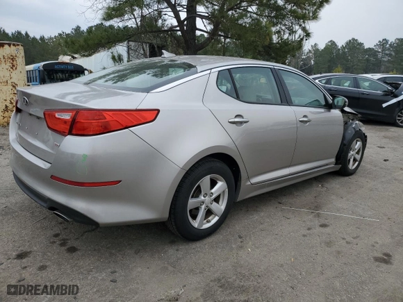 2014 Kia Optima LX with VIN 5XXGM4A74EG268366, listed as a Copart auction lot 44011625 with 105,758 mi miles and Salvage Title. Bid and sale history available at carsss.com. Image 3.