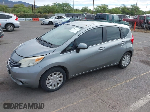2014 Nissan Note S Plus with VIN 3N1CE2CPXEL397412, listed as a IAAI auction lot 42655342 with 101,308 mi miles and . Bid and sale history available at DreamBid. Image 2.