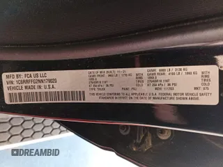2022 Ram 1500 Big Horn with VIN 1C6RRFFG2NN179020, listed as a IAAI auction lot 42573638 with 61,517 mi miles and . Bid and sale history available at DreamBid. Image 18.