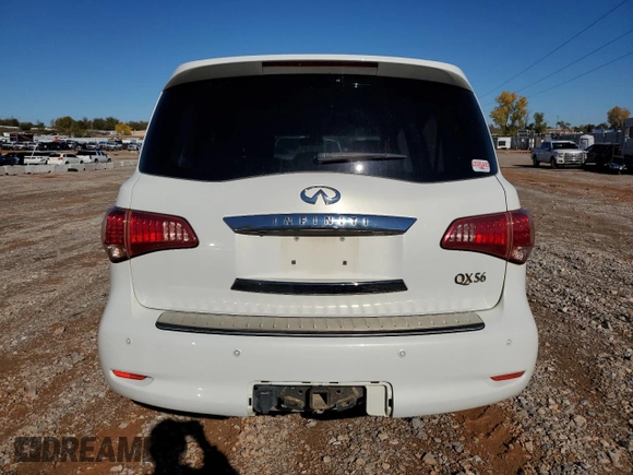 2013 Infiniti QX56 with VIN JN8AZ2NF7D9550174, listed as a Copart auction lot 79905424 with 206,101 mi miles and Salvage Title. Bid and sale history available at carsss.com. Image 6.