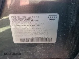 2012 Audi Q5 Prestige с VIN WA1WKAFP0CA102129, выставлен на аукционе Copart как лот 88764135 с пробегом 135 804 миль миль и Списание • Salvage title. История ставок и продаж доступна на DreamBid. Изображение 12.