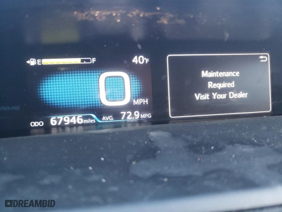 2018 Toyota Prius Prime Plus with VIN JTDKARFP6J3098689, listed as a Copart auction lot 71995822 with 67,946 mi miles. Bid and sale history available at carsss.com. Image 9.