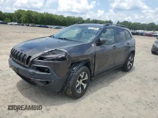 2014 Jeep Cherokee Trailhawk with VIN 1C4PJMBB6EW161488, listed as a Copart auction lot 60278485 with 155,840 mi miles and Salvage title. Bid and sale history available at DreamBid. Image 1.