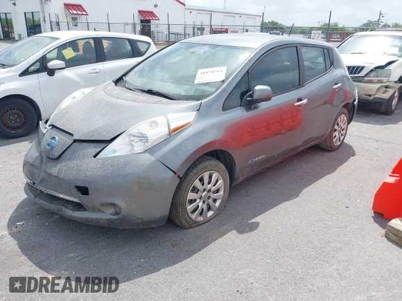 2015 Nissan LEAF S with VIN 1N4AZ0CP1FC321349, listed as a IAAI auction lot 41974711 with 88,015 mi miles and . Bid and sale history available at carsss.com. Image 2.