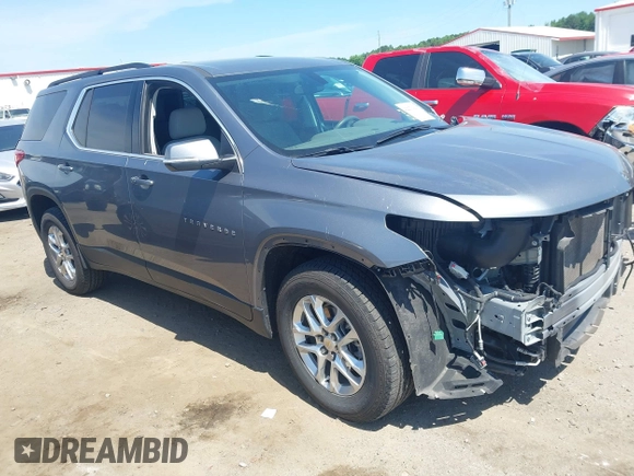 2021 Chevrolet Traverse LT Cloth z VIN 1GNEVGKW8MJ193233, wystawiony jako IAAI lot #42279421 z przebiegiem 66 924 mil mil oraz . Historia ofert i sprzedaży dostępna na DreamBid. Obrazek 1.