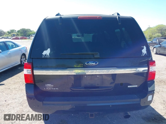 2015 Ford Expedition Max Limited with VIN 1FMJK2AT1FEF07080, listed as a IAAI auction lot 41833188 with 158,618 mi miles and . Bid and sale history available at DreamBid. Image 16.