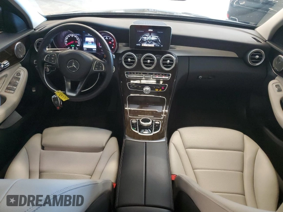 2017 Mercedes-Benz C 300 with VIN 55SWF4KB4HU231798, listed as a Copart auction lot 53891885 with 31,693 mi miles and Clean Title. Bid and sale history available at carsss.com. Image 8.
