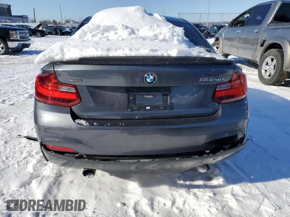 2017 BMW 2 Series M240i xDrive with VIN WBA2G3C3XHV986824, listed as a Copart auction lot 41474505 with 44,137 mi miles and Salvage Title. Bid and sale history available at carsss.com. Image 6.