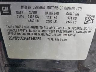 2014 Chevrolet Impala LT с VIN 2G1WB5E34E1148550, выставлен на аукционе IAAI как лот 42342591 с пробегом 160 791 миль миль и . История ставок и продаж доступна на DreamBid. Изображение 9.