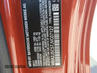 2018 BMW 2 Series M240i with VIN WBA2J5C57JVC07127, listed as a Copart auction lot 76994584 with 51,297 mi miles and Salvage title. Bid and sale history available at DreamBid. Image 13.