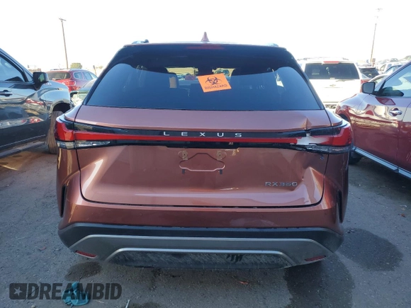 2023 Lexus RX with VIN 2T2BAMBA0PC007755, listed as a Copart auction lot 70259823 with 0 mi miles. Bid and sale history available at carsss.com. Image 6.