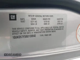 2008 Cadillac DTS 1SC with VIN 1G6KD57Y58U138842, listed as a IAAI auction lot 42113391 with 95,538 mi miles and . Bid and sale history available at carsss.com. Image 9.
