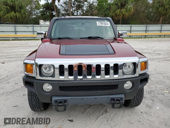 2010 Hummer H3 with VIN 5GTMNLEP0A8140183, listed as a Copart auction lot 77991624 with 148,563 mi miles and Clean Title. Bid and sale history available at DreamBid. Image 5.