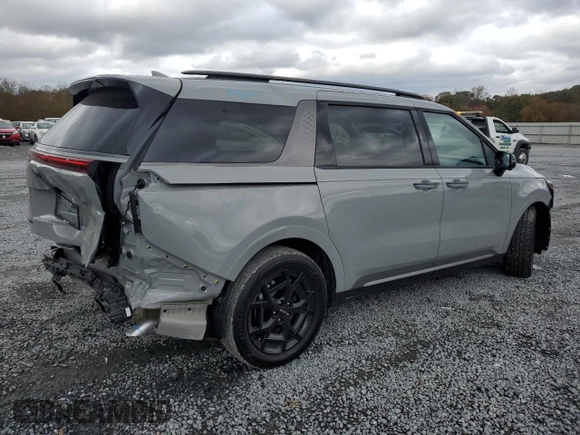 2025 Kia Carnival SX Prestige with VIN KNDNE5K33S6479557, listed as a Copart auction lot 79474994 with 327 mi miles and Salvage Title. Bid and sale history available at DreamBid. Image 3.