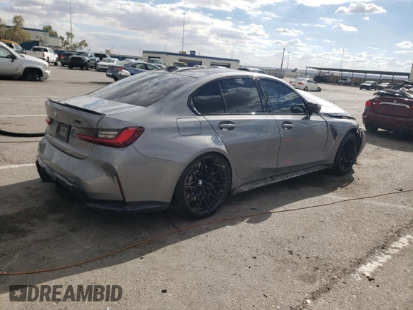 2024 BMW M3 Competition with VIN WBS33AY05RFS22907, listed as a Copart auction lot 70072274 with 5,323 mi miles and Salvage title. Bid and sale history available at DreamBid. Image 3.
