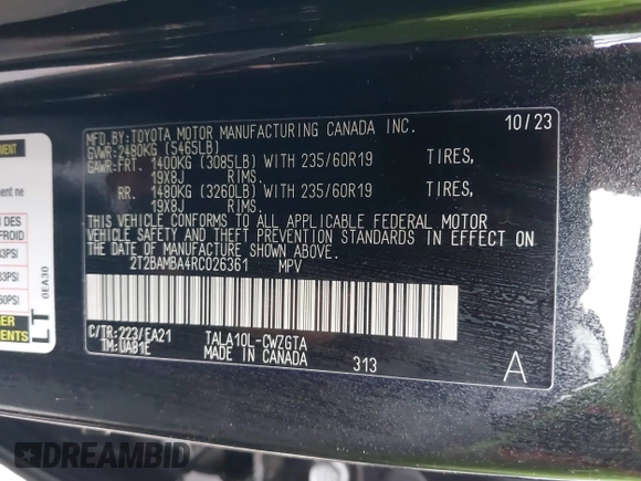 2024 Lexus RX 350 z VIN 2T2BAMBA4RC026361, wystawiony jako IAAI lot #41364276 z przebiegiem 15 528 mil mil oraz . Historia ofert i sprzedaży dostępna na DreamBid. Obrazek 9.