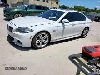 2015 BMW 5 Series 535i z VIN WBA5B1C57FG126737, wystawiony jako Copart lot #60729575 z przebiegiem Nie podano mil oraz Szkoda całkowita • Salvage title. Historia ofert i sprzedaży dostępna na DreamBid. Obrazek 1.