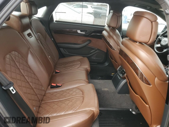 2017 Audi A8 L with VIN WAU44AFD5HN007060, listed as a Copart auction lot 84931284 with 110,855 mi miles and Salvage Title. Bid and sale history available at carsss.com. Image 10.