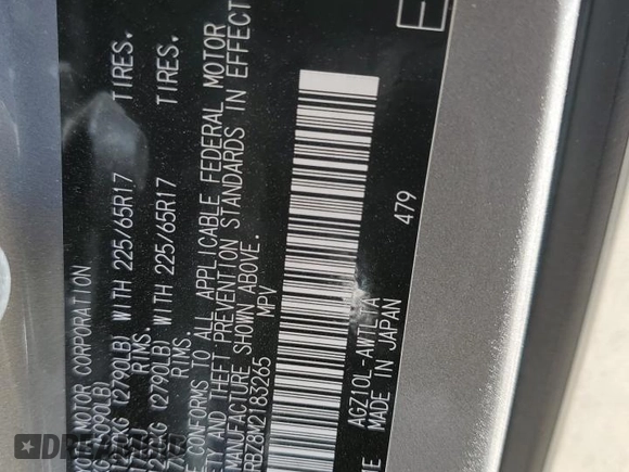 2021 Lexus NX with VIN JTJDARBZ8M2183265, listed as a Copart auction lot 53649805 with 0 mi miles and Non Repairable. Bid and sale history available at carsss.com. Image 13.