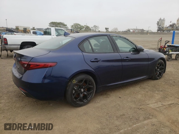 2021 Alfa Romeo Giulia with VIN ZARFAMAN5M7643777, listed as a Copart auction lot 53402033 with 19,227 mi miles. Bid and sale history available at carsss.com. Image 3.