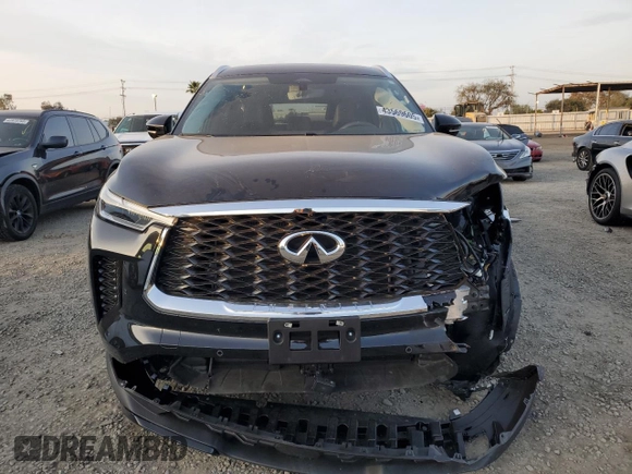 2024 Infiniti QX60 Luxe with VIN 5N1DL1FS7RC341460, listed as a Copart auction lot 43569605 with 4,080 mi miles and Salvage title. Bid and sale history available at DreamBid. Image 5.
