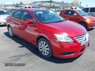 2014 Nissan Sentra S with VIN 3N1AB7AP1EY315926, listed as a IAAI auction lot 42087981 with 86,911 mi miles. Bid and sale history available at carsss.com. Image 1.