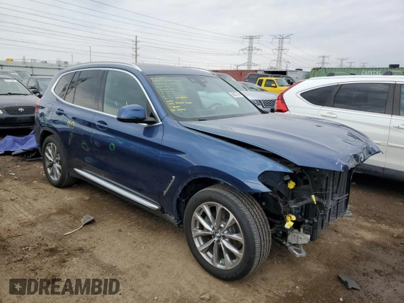 2019 BMW X3 xDrive30i with VIN 5UXTR9C52KLP96443, listed as a Copart auction lot 46327235 with 47,823 mi miles and Clean Title. Bid and sale history available at DreamBid. Image 4.