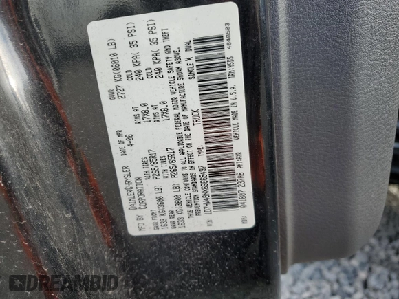 2006 Dodge Dakota SLT with VIN 1D7HW48NX6S665497, listed as a Copart auction lot 47468295 with 215,427 mi miles and Salvage Title. Bid and sale history available at carsss.com. Image 12.