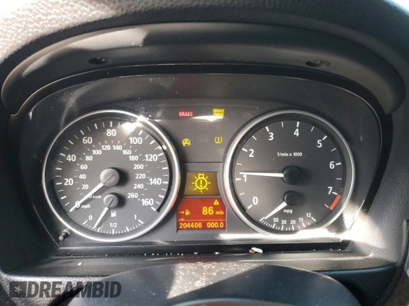 2006 BMW 3 Series 330xi with VIN WBAVD33516KL52923, listed as a Copart auction lot 46224884 with 204,406 mi miles and Salvage Title. Bid and sale history available at carsss.com. Image 9.