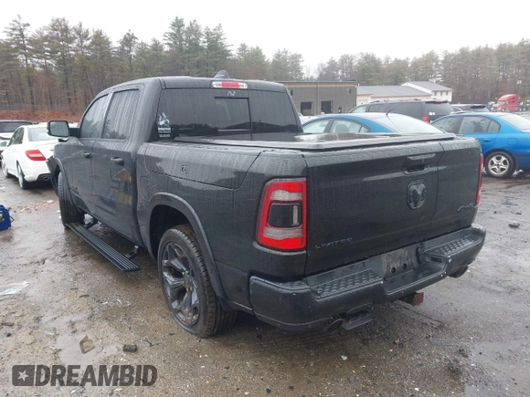 2021 Ram 1500 Limited with VIN 1C6SRFHT3MN500590, listed as a IAAI auction lot 41117602 with 81,875 mi miles and . Bid and sale history available at DreamBid. Image 3.
