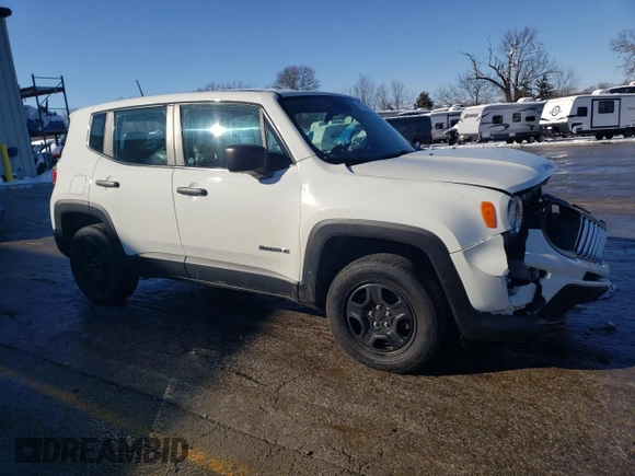 2020 Jeep Renegade Sport with VIN ZACNJBAB3LPK96545, listed as a Copart auction lot 87240914 with 60,586 mi miles and Salvage title. Bid and sale history available at DreamBid. Image 4.