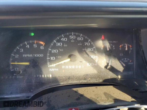 1997 Chevrolet Suburban with VIN 3GNFK16R6VG126891, listed as a Copart auction lot 87124124 with 279,836 mi miles and Salvage Title. Bid and sale history available at carsss.com. Image 9.