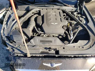 2017 Genesis G80 3.8L with VIN KMHGN4JE9HU191919, listed as a Copart auction lot 76667294 with 121,550 mi miles and Salvage Title. Bid and sale history available at DreamBid. Image 12.