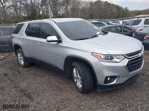 2021 Chevrolet Traverse LT Leather with VIN 1GNERHKW3MJ214421, listed as a IAAI auction lot 42026355 with 999,999 mi miles. Bid and sale history available at carsss.com. Image 1.