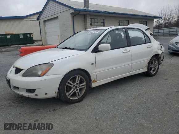 2005 Mitsubishi Lancer with VIN JA3AJ66F85U022407, listed as a Copart auction lot 46524295 with 129,997 mi miles and Salvage Title. Bid and sale history available at DreamBid. Image 1.