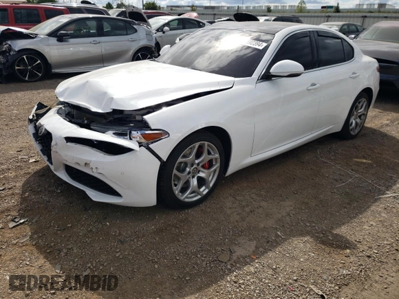 2020 Alfa Romeo Giulia Ti with VIN ZARFANBN2L7636661, listed as a Copart auction lot 69592394 with 53,731 mi miles and Salvage Title. Bid and sale history available at carsss.com. Image 1.