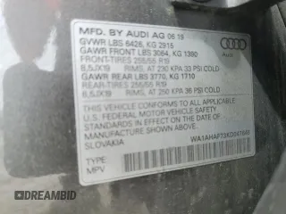 2019 Audi Q7 Premium z VIN WA1AHAF73KD047648, wystawiony jako Copart lot #69399754 z przebiegiem 95 702 mil mil oraz Nie do naprawy • Non repairable. Historia ofert i sprzedaży dostępna na DreamBid. Obrazek 13.