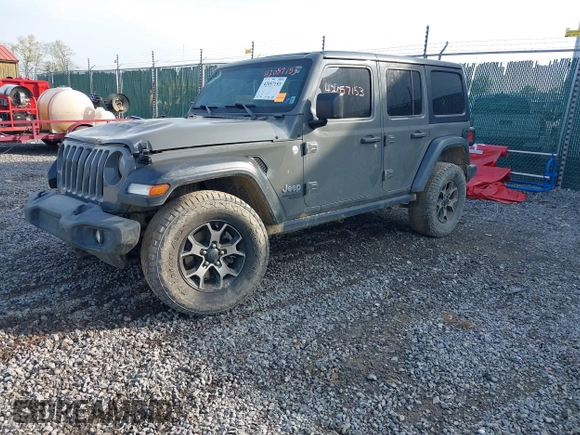 2019 Jeep Wrangler Unlimited Sport S with VIN 1C4HJXDG6KW578720, listed as a IAAI auction lot 42057153 with 65,719 mi miles and . Bid and sale history available at DreamBid. Image 19.