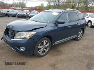 2014 Nissan Pathfinder SL with VIN 5N1AR2MM5EC703470, listed as a IAAI auction lot 42075929 with 124,920 mi miles. Bid and sale history available at carsss.com. Image 2.