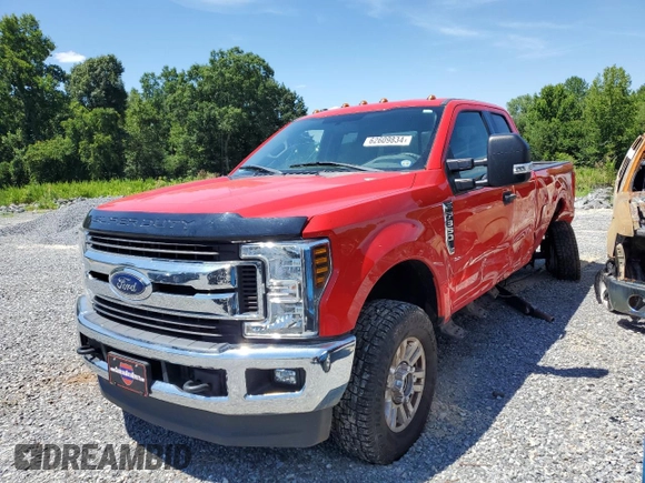 2019 Ford F-350 XL with VIN 1FT8X3B60KEC86911, listed as a Copart auction lot 62609834 with 48,549 mi miles and Salvage title. Bid and sale history available at DreamBid. Image 1.